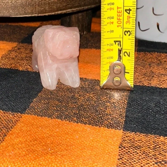 Rose Quartz Bear - Picture 3 of 3